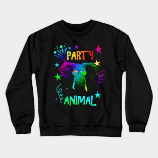 Elephant Party Animal Crewneck Sweatshirt